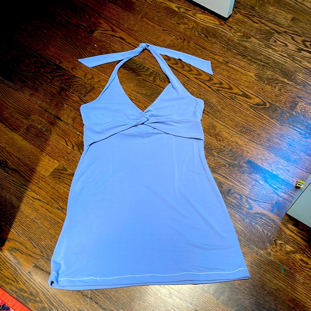 BCBG Max Azria Violet Stretchy Halter Sundress No Size